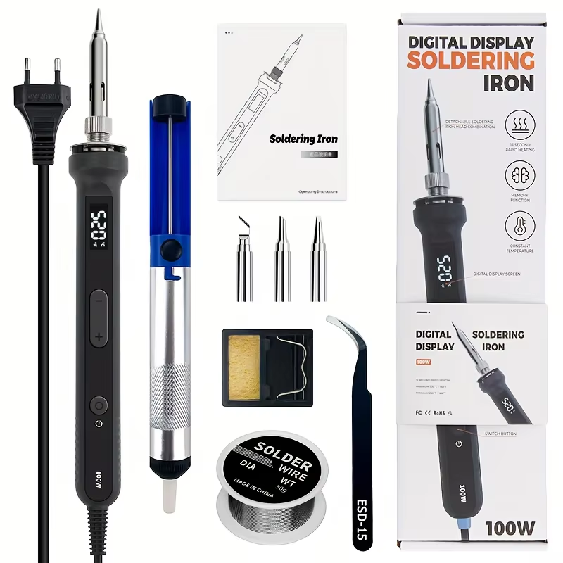 Electronics Repair And Maintenance - 100W Digital Soldering Iron Kit Adjustable‑Temperature