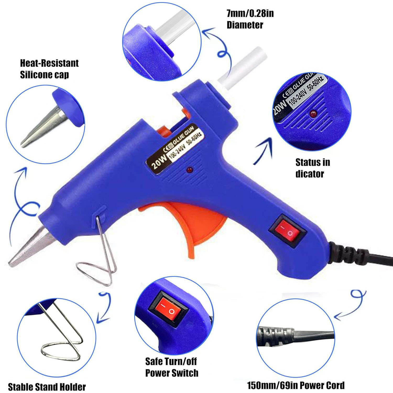 Hot Glue Gun Kit with 0-50Glue - огляд і ціна Electronics Repair School