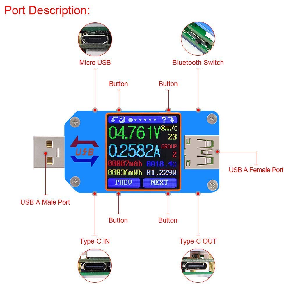 UM25 UM25C Voltage and Current - огляд і ціна Usb Ammeter Tester
