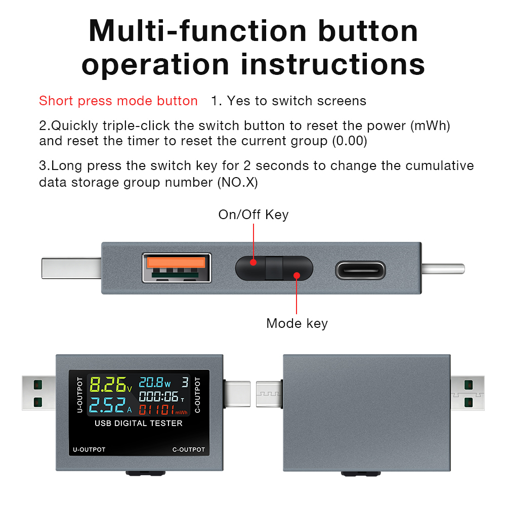 USB Type-C Charging Tester DC  - огляд і ціна Usb Ammeter Tester