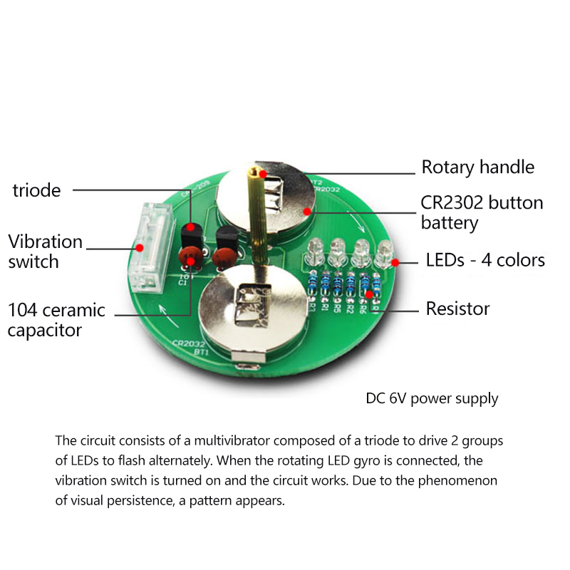 LED Desktop Rotating Light Gyr - огляд і ціна Electronics Repair School
