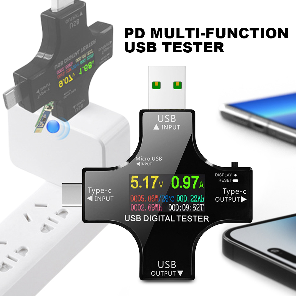 USB Tester Type-C PD Color Dig - огляд і ціна Usb Ammeter Tester