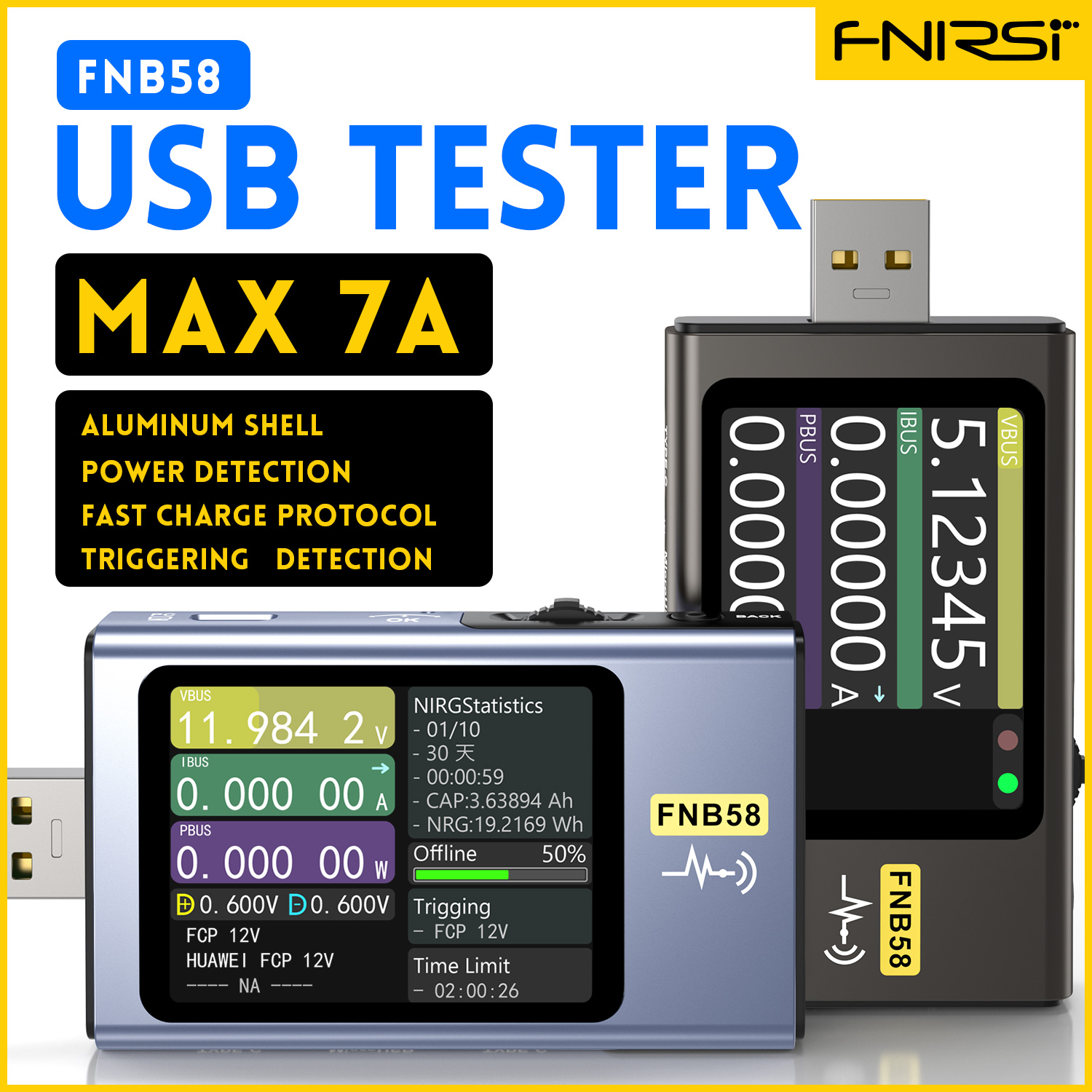 FNIRSI-FNB58 USB Voltage Teste - огляд і ціна Usb Ammeter Tester