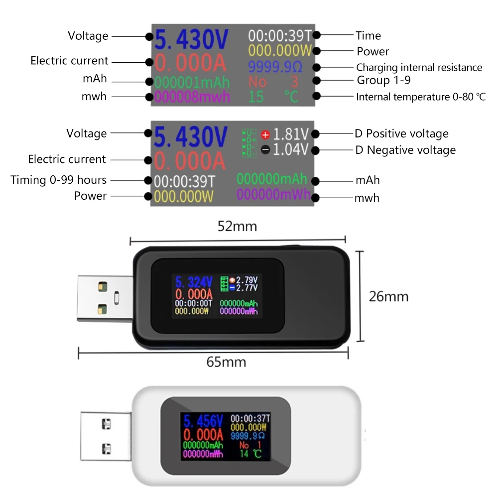 10 in 1 USB Tester DC Digital  - огляд і ціна Usb Ammeter Tester