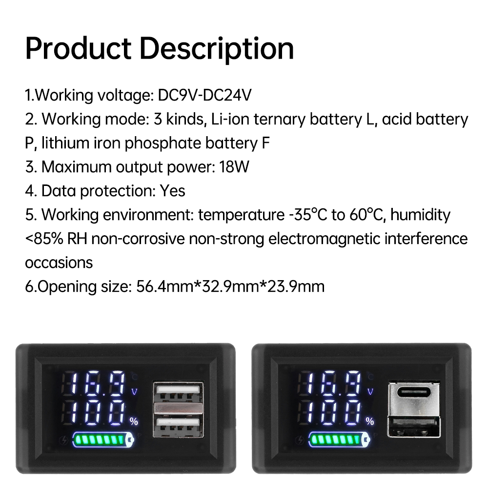USB+Type-C/Dual USB 9V 12V 24V - огляд і ціна Usb Ammeter Tester